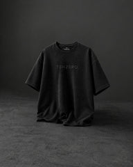 TENZERO Signature Oversized Tee — Deep Black