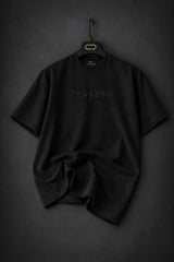 TENZERO Signature Oversized Tee — Deep Black