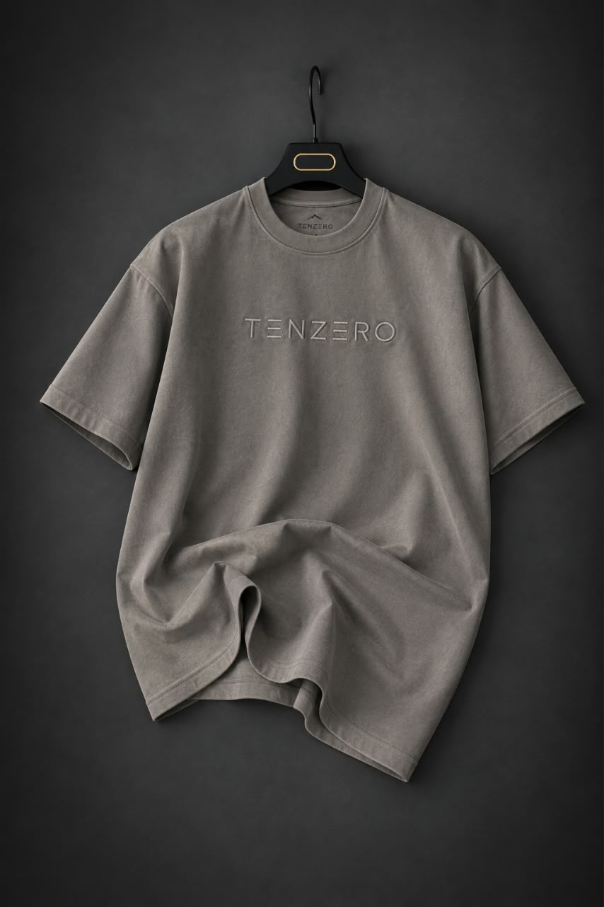 TENZERO Signature Oversized Tee — Stone Taupe